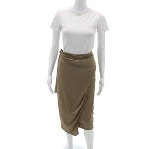 Wolford Women Wrap Skirt Long Brown Viscose Size S